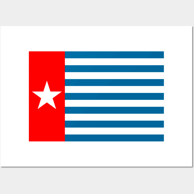 The Morning Star flag of West Papua Wall Art by pickledpossums